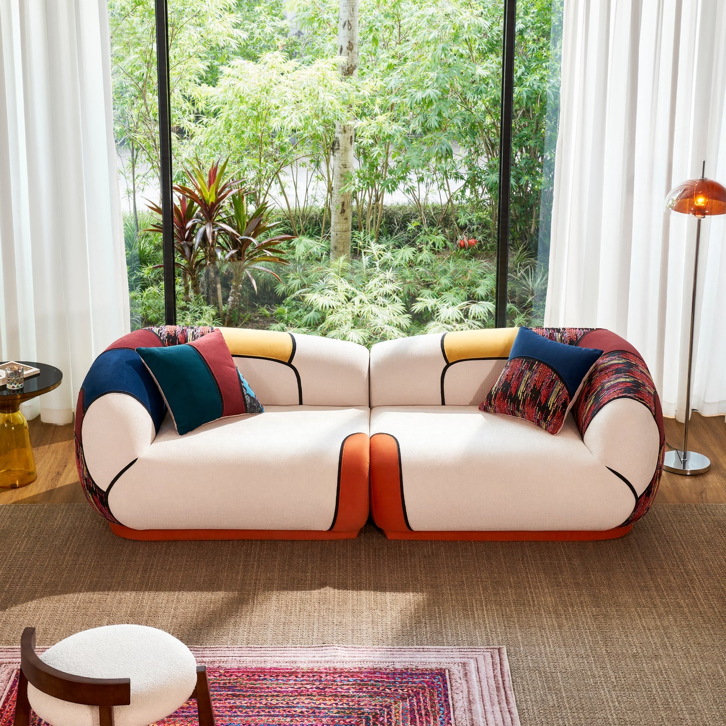 LUXAPA 102" Modern Loveseat Sofa with Extra Deep Seat, Comfy Upholstered Couch for Living Room