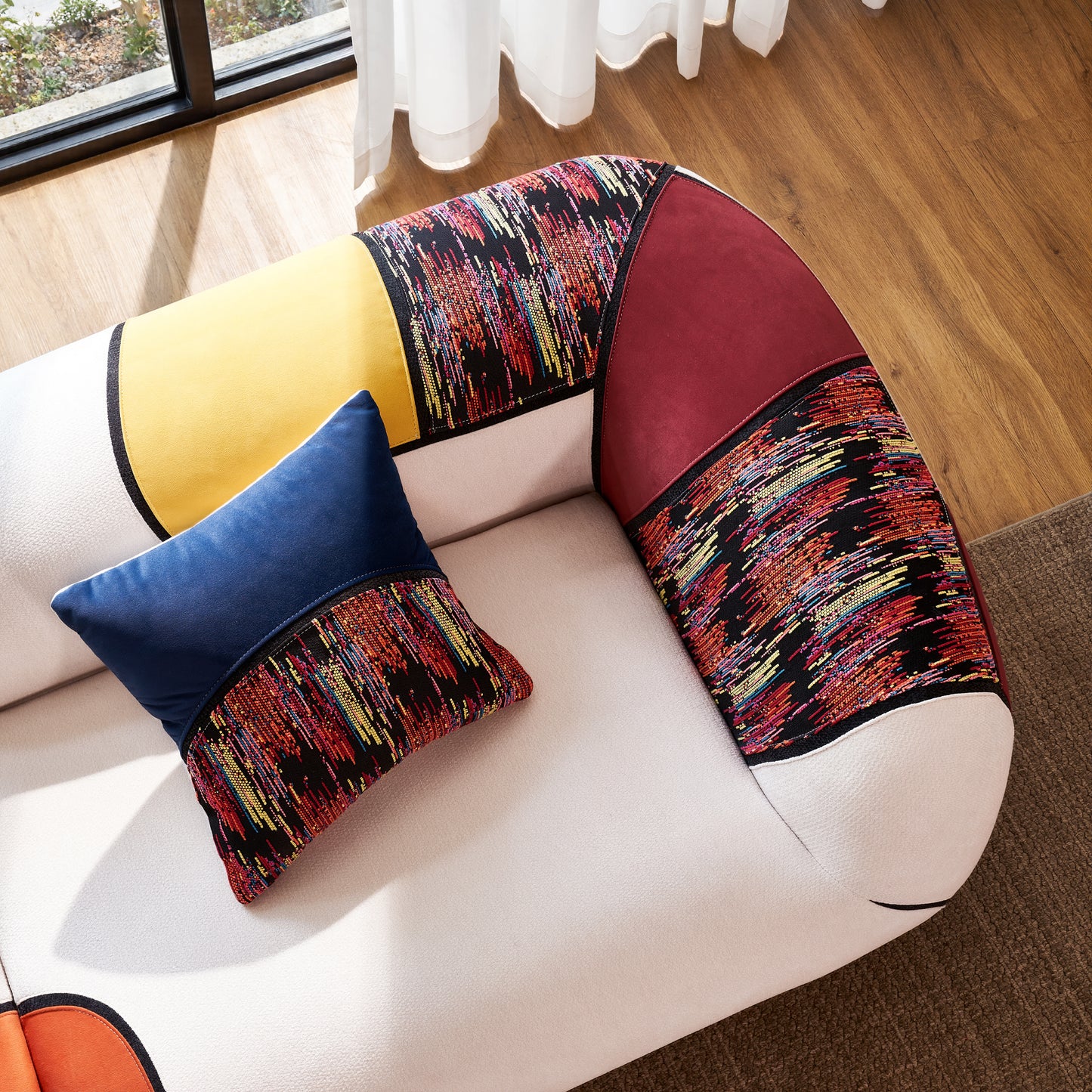 LUXAPA 102" Modern Loveseat Sofa with Extra Deep Seat, Comfy Upholstered Couch for Living Room